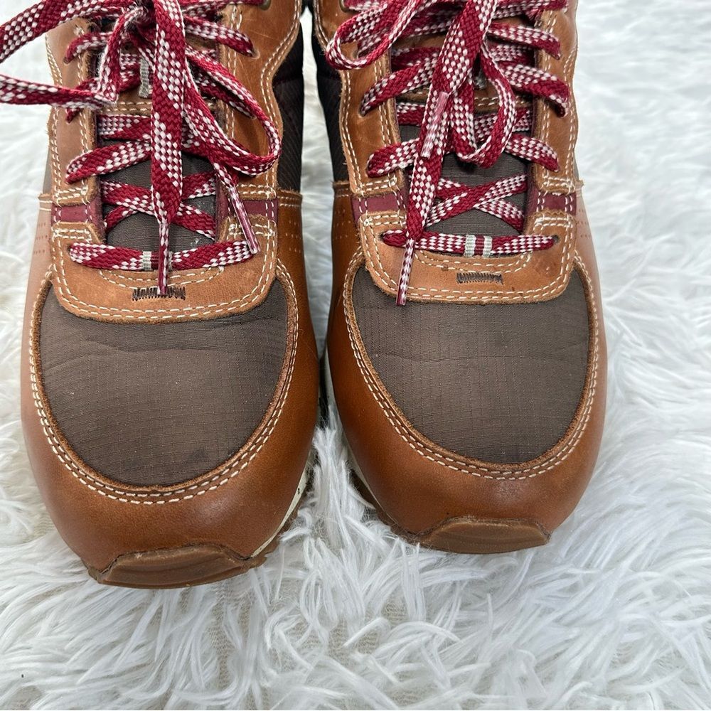 L.L. Bean Mens 8 Brown Leather & Nylon Trail Sneakers Hiking Outdoor Comfy Shoes - Picture 6 of 14
